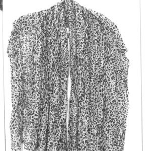 Gray Leopard-print Scarf/Wrap